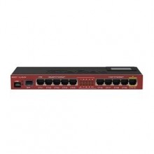 Сетевое оборудование MikroTik RB2011UiAS-IN RouterBOARD роутер для помещений: 10 Ethernet (5 Gigabit), 1 SFP, 128 МБ RAM, сенсорный дисплей и раздача PoE-питания (0.00) (1302343)