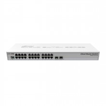 Сетевое оборудование MikroTik CRS326-24G-2S+RM Коммутатор Cloud Router Switch 326-24G-2S+RM with RouterOS L5, 1U rackmount enclosure (2.00) (1463834)