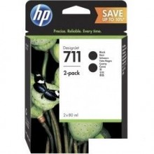  Расходные материалы   HP P2V31A Картридж HP 711 черный 2-Pack (DJ T120/T520, 80 мл, (CZ133A *2 шт.)) (0.00) (1493058)