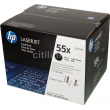 Двойная упаковка картриджей HP 55X черный [ce255xd] (4) (cl-566310)